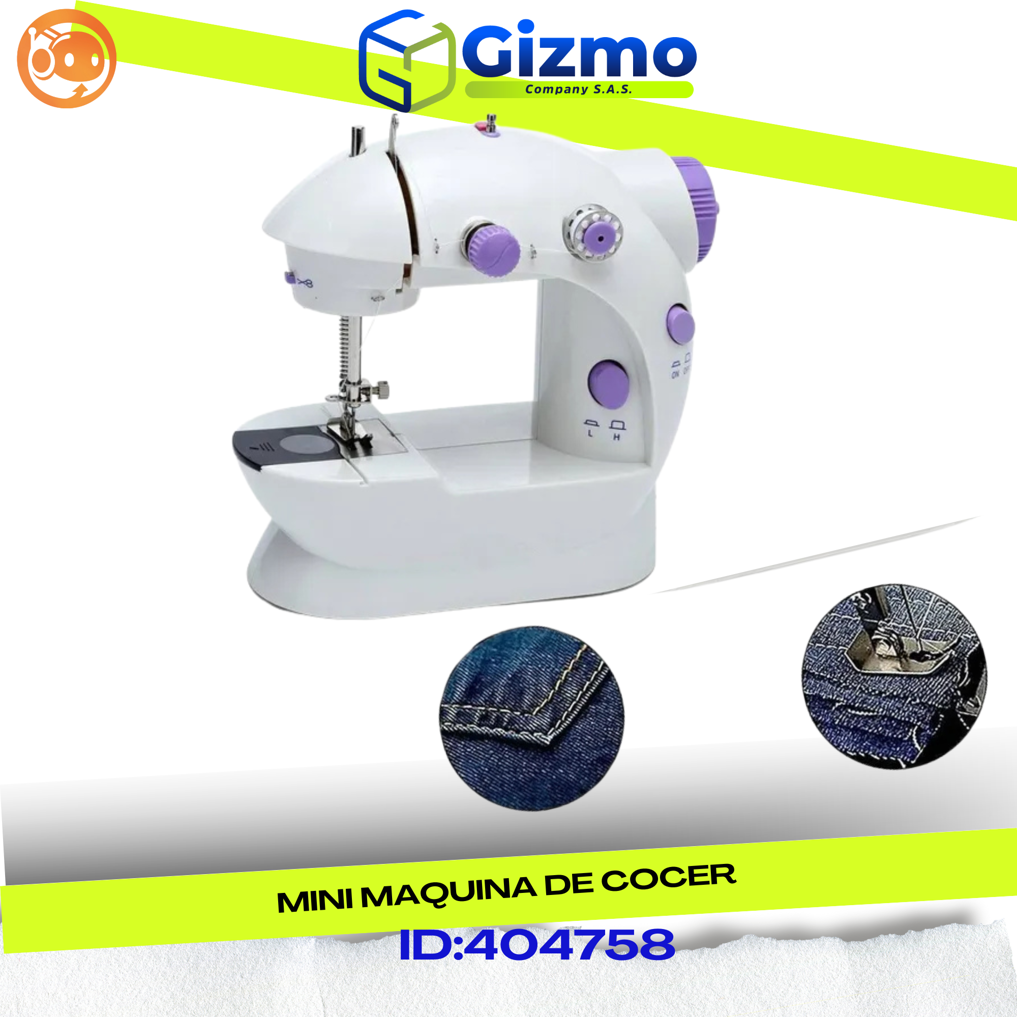 Mini Maquina Coser Portátil Eléctrica